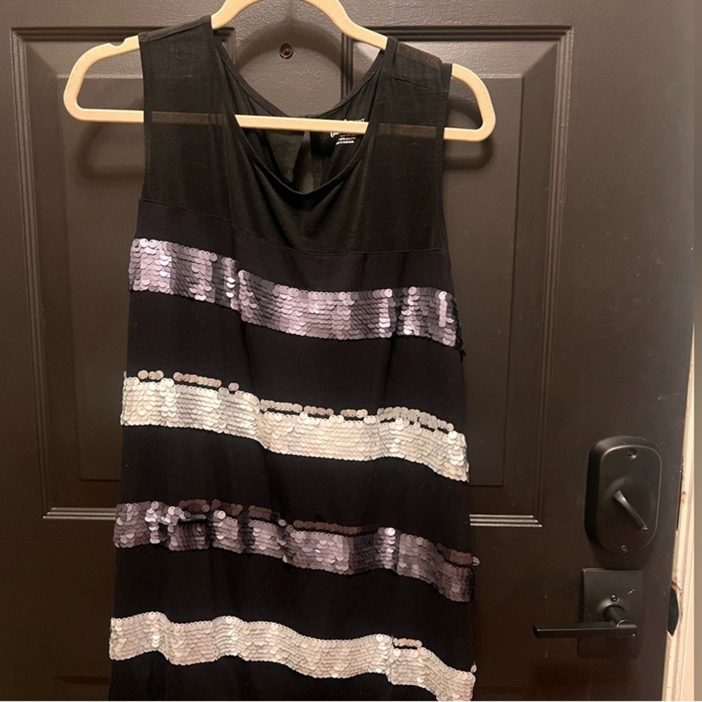 Black Sequin Sleeveless Dress